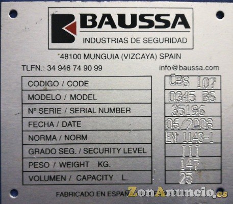 caja fuerte baussa 0345